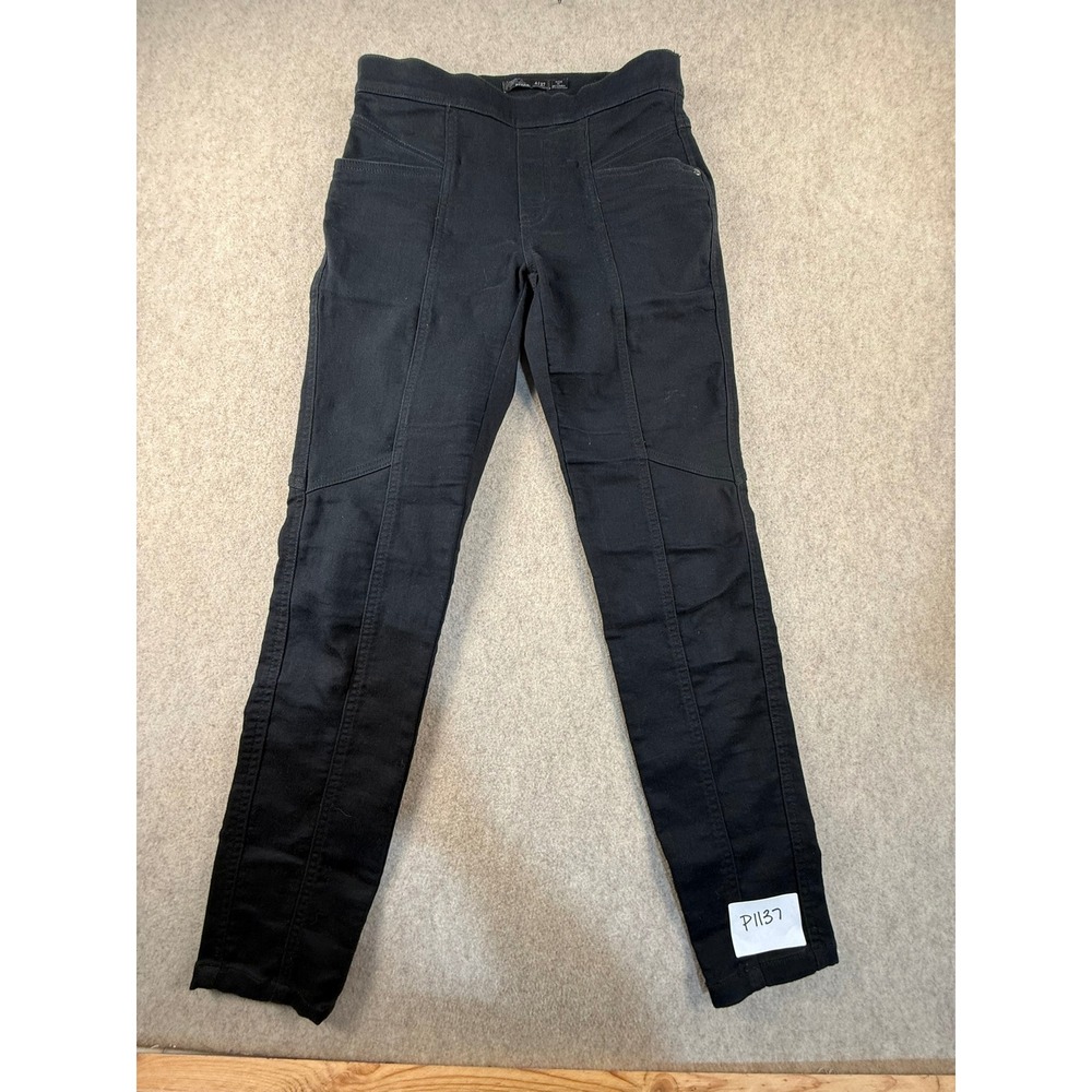 Prana Womens Black Skinny Leg Seamed Pull On Pants Size 4/27 Regular Inseam